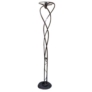 Decorative spiral wrought iron floor lamp Italian design.